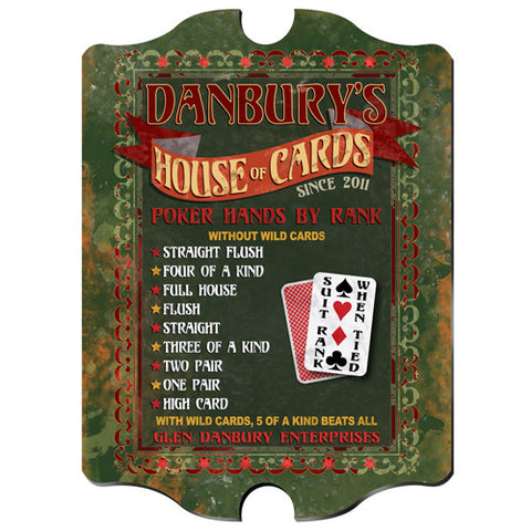 Vintage Series Personalized Sign - House of Cards