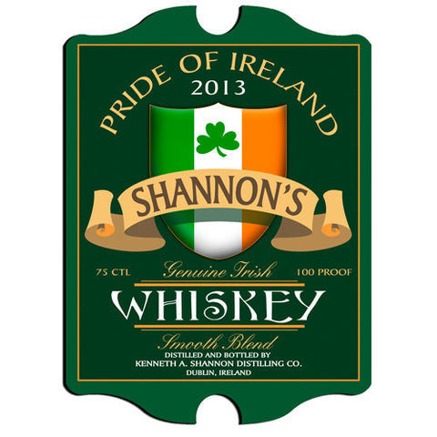 Vintage Series Personalized Sign - Irish Whiskey